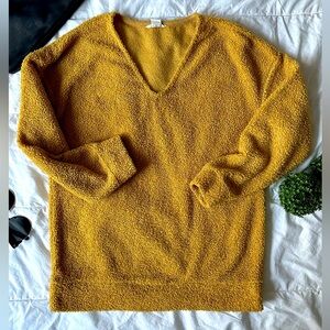 Women’s Sz Small Mustard Yellow Fluffy Sweater by Caslon